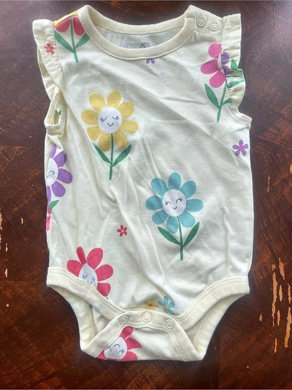 Garanimals Floral Baby Bodysuit Size 6-9M